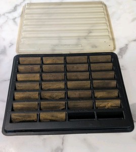 New Hermes Brass Engraving Font Lot Engravograph 