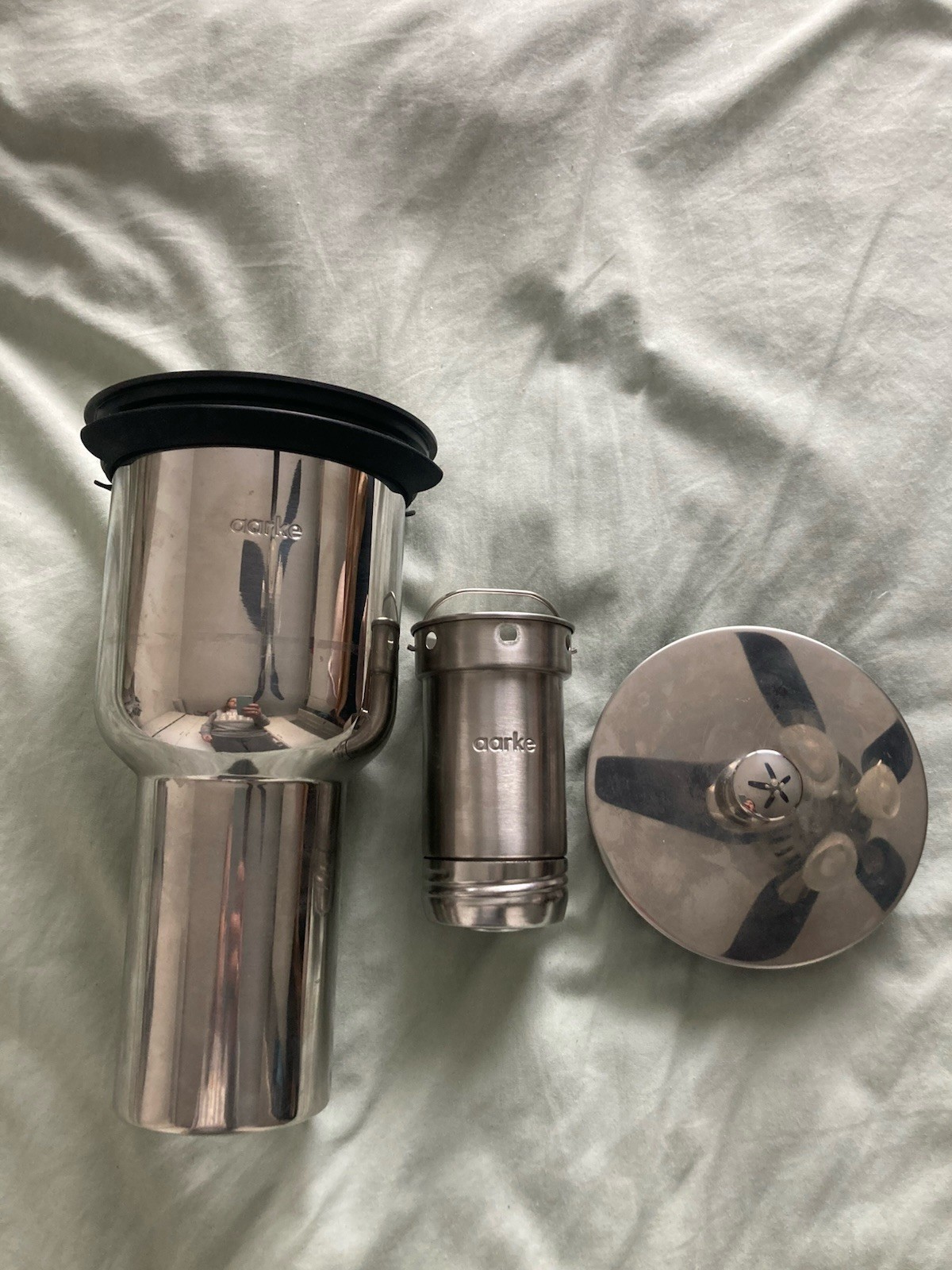 5 Cup Stainless Steel Water Filter Pitcher / Parts No Glass