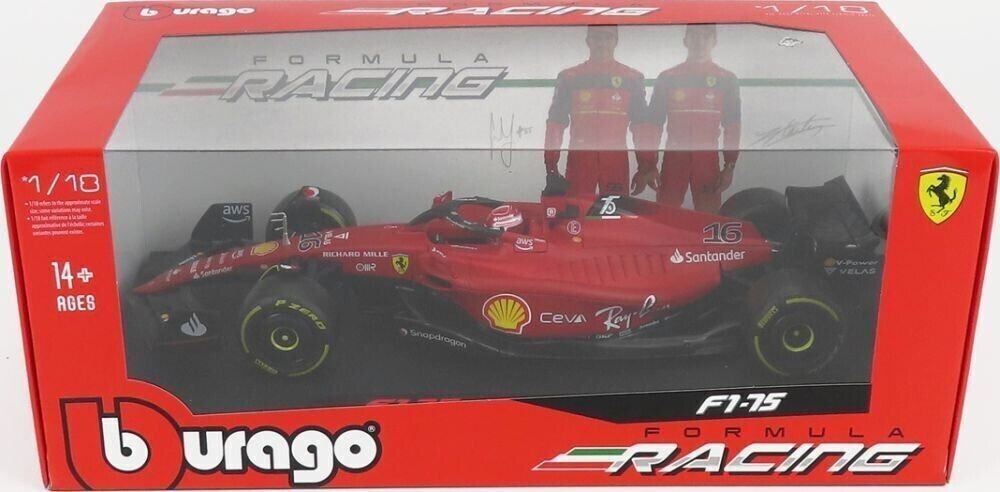 Modellino F1 Bburago Deluxe 1/18 Ferrari SF-24 Charles Leclerc #16 Winner Monza GP 2024