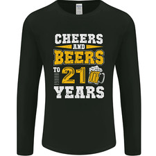 21st Birthday 21 Year Old Funny Alcohol Mens Long Sleeve T-Shirt