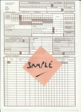 5 x LONDON COUNTRY NORTH EAST - ALMEX MODEL 'A' TICKET MACHINE WAYBILLS - NEW.