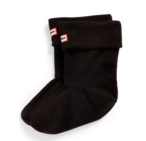 Hunter K2012 Original Unisex Black Short Fleece Welly Boot Socks Size L