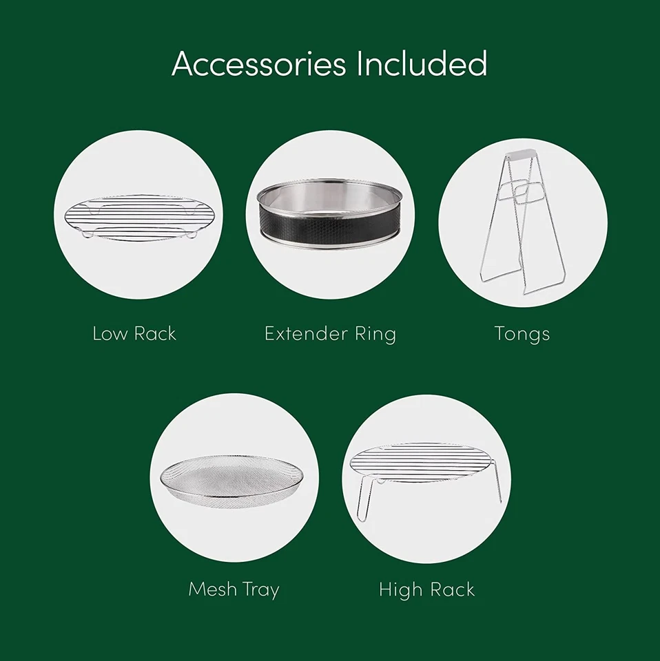 Emperial 17L Halogen Konvektionsofen Herd Luftfritteuse mit Verlängerungsring schwarz - Bild 4 von 4