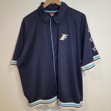 Reebok Allen Iverson Shirt Mens Large Blue The Answer Embroidered Warm Up