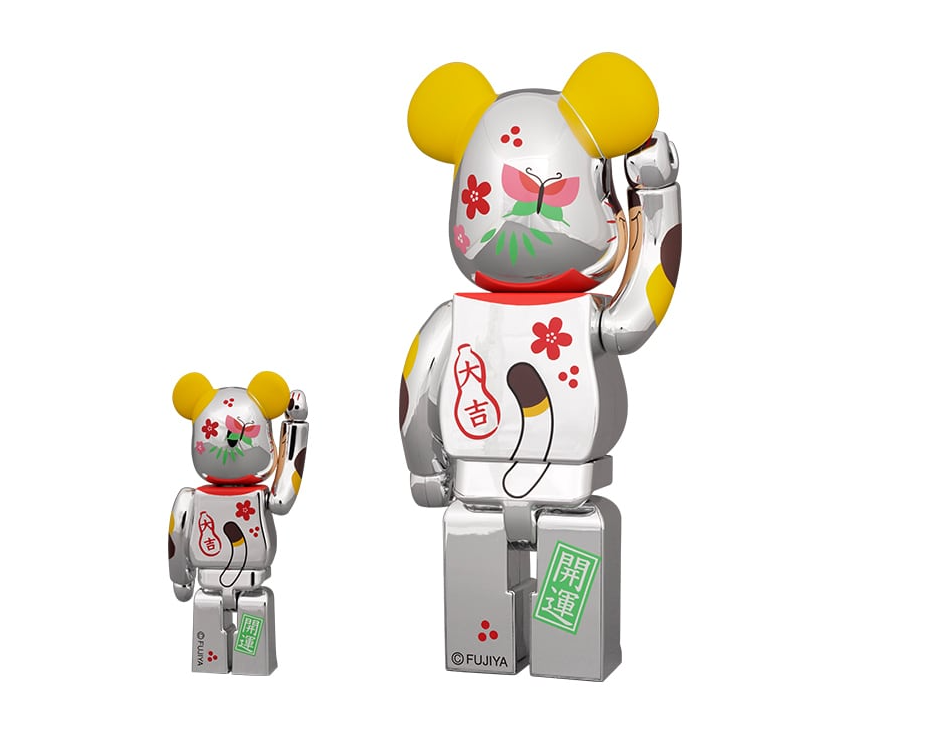 PEKO BE@RBRICK 限定版 BE@RBRICK BEARBRICK Lucky Cat Peko-chan Lucky Silver Plated