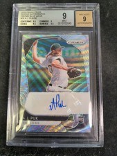 2020 Prizm Blue Wave #RAAP  A.J. Puk RC 23/50 Auto SP OAKLAND A's BGS 9 Subgrade