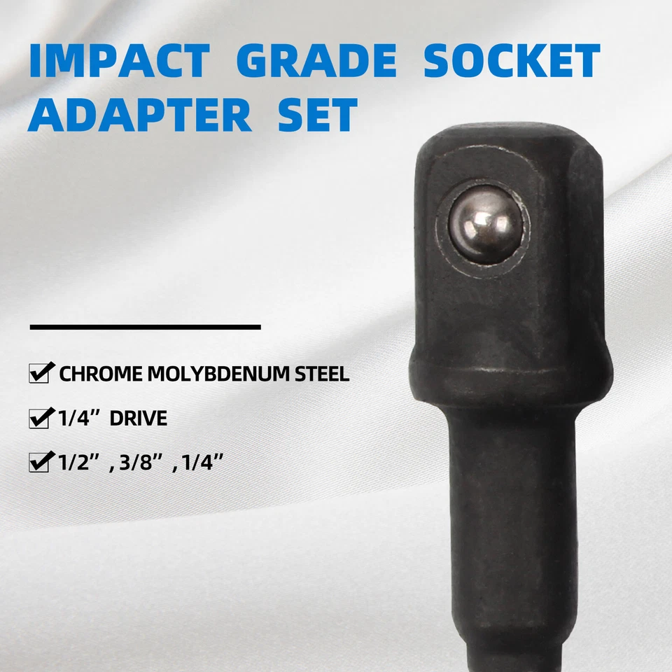 Schlagschrauber Adapter Stecknuss Adapter Nuss Satz 17tlg - Bild 4 von 4