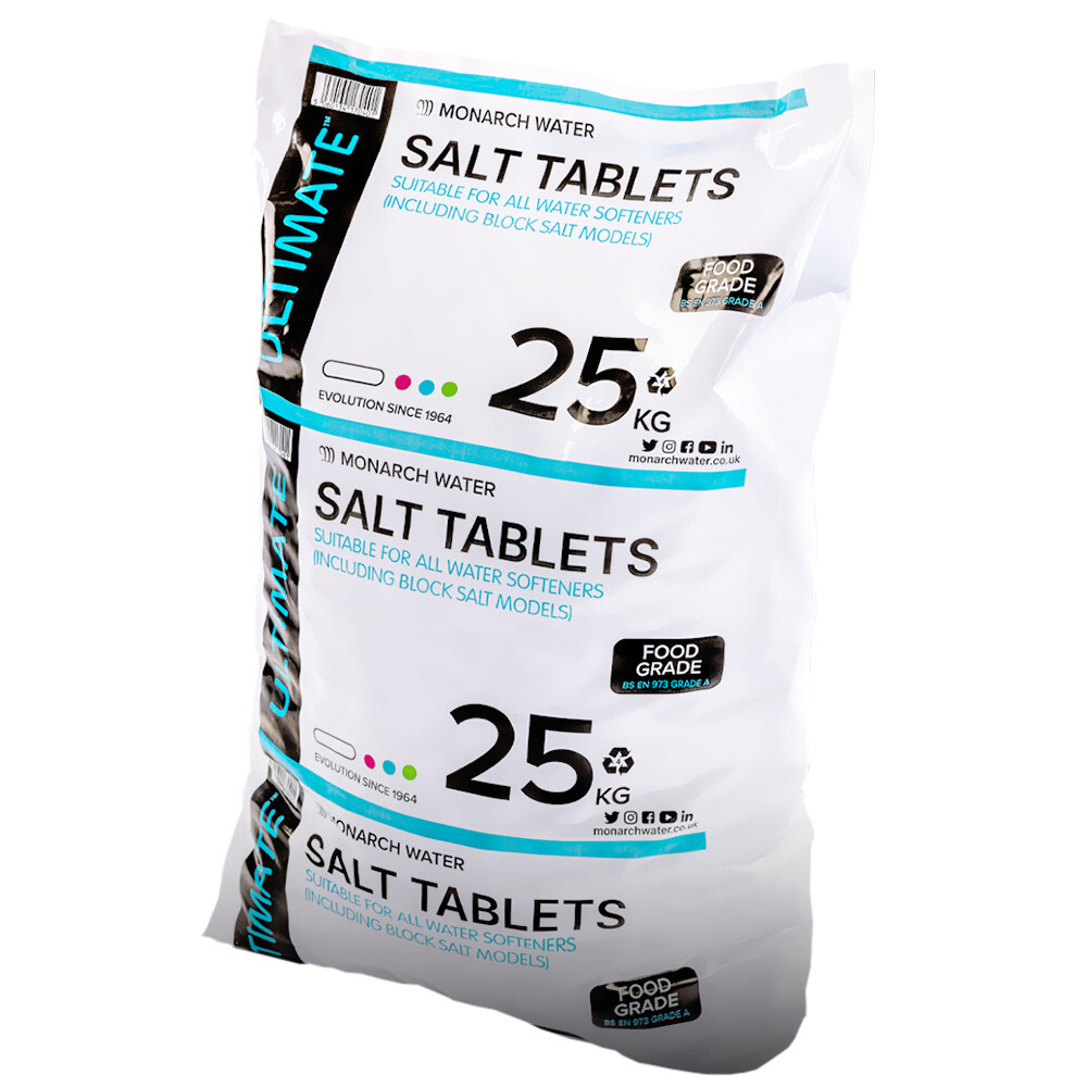 5 x 25kg Bags Monarch Water Softener Salt Tablets For Softeners Best In Class eBay