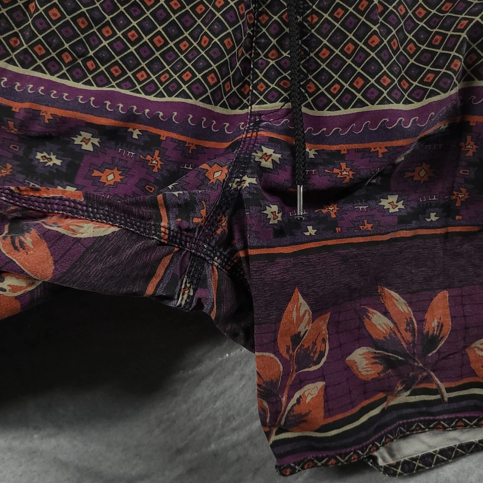 Vonzipper Shorts Red Floral Purple Adult Casual Drawstring Size 36 Cotton - image 4 of 4