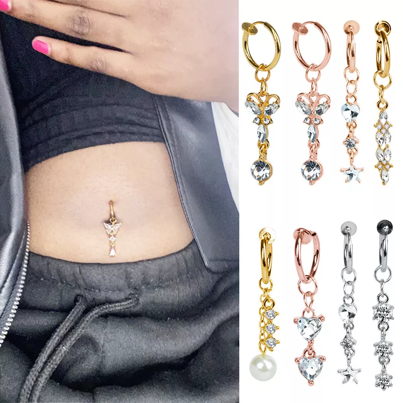 Fake belly button piercing best sale ebay