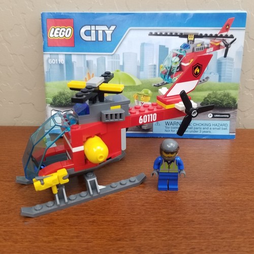 LEGO City 60110 Estación de Bomberos (2016) Retirado Helicóptero Coche Minifiguras Camión de Bomberos - Imagen 4 de 20