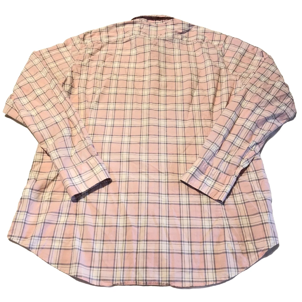 Bonobos Tailored Slim Fit Button Down Pink Gray Plaid Mens Dress Shirt XXL - Image 3 of 4