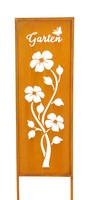 Gartenaufsteller Garten H83Cm Metall Rost Gartenstecker Stele Garten-Deko Deko