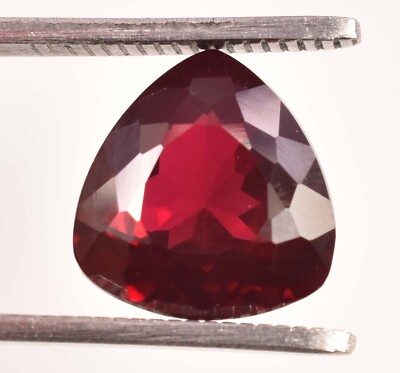 10.85 Ct Natural Deep Dark Red Ruby Trillion Cut CERTIFIED VVS