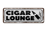 Blechschild Spruch 27X10 Cm Cigar Lounge Metall Deko Schild Tin Sign