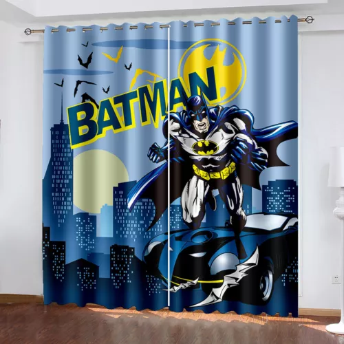 Tende oscuranti 3D per ragazzi camera da letto Batman tende anello termico occhiello superiore regalo - Foto 9 di 35