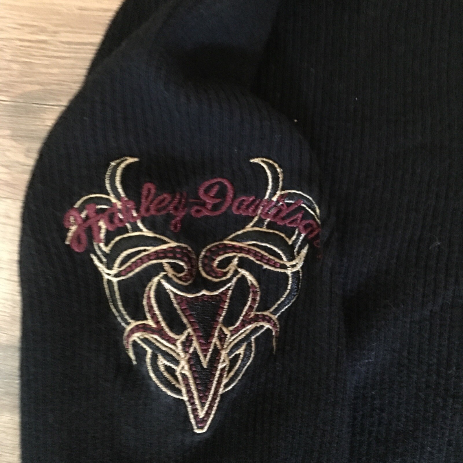 Harley Davidson Women’s Henley Long Sleeve Black Shir… Gem