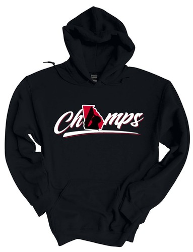 Mens Georgia Hoodie Team Color Georgia 2022 Football Champs Kirby Trophy Hoodie
