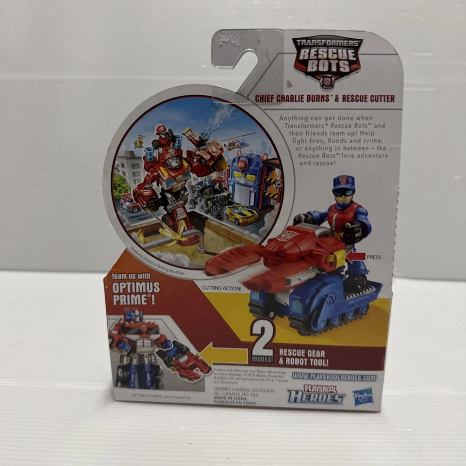 Playskool Transformers Rescue Bots Chief Charlie Burns And Rescue Cutter New - Image 3 of 4