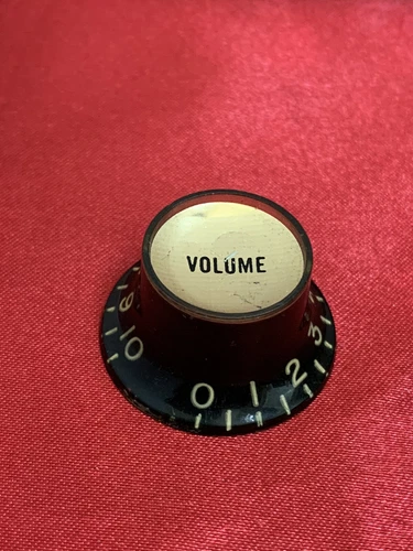 Vintage 1961 USA Gibson Guitar Bell “Volume” Knob GOLD Insert Rare 1962 Les Paul