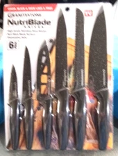 Nutriblade 6 Piece Knife Set with Block by Granitestone High-Grade Professional