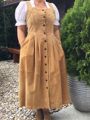 Landhaus Leder Kleid  Trachten Kleid Marianne&Michael 38/40 Top