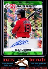 2021 Pro Set 1990 Rookie Crystal Green Auto Blaze Jordan Red Sox 3/5 #PSO-BJ1