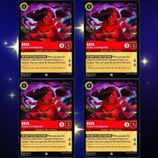4x Raya Guardian of the Dragon Gem - Disney Lorcana TCG Ursula's Return 122/204