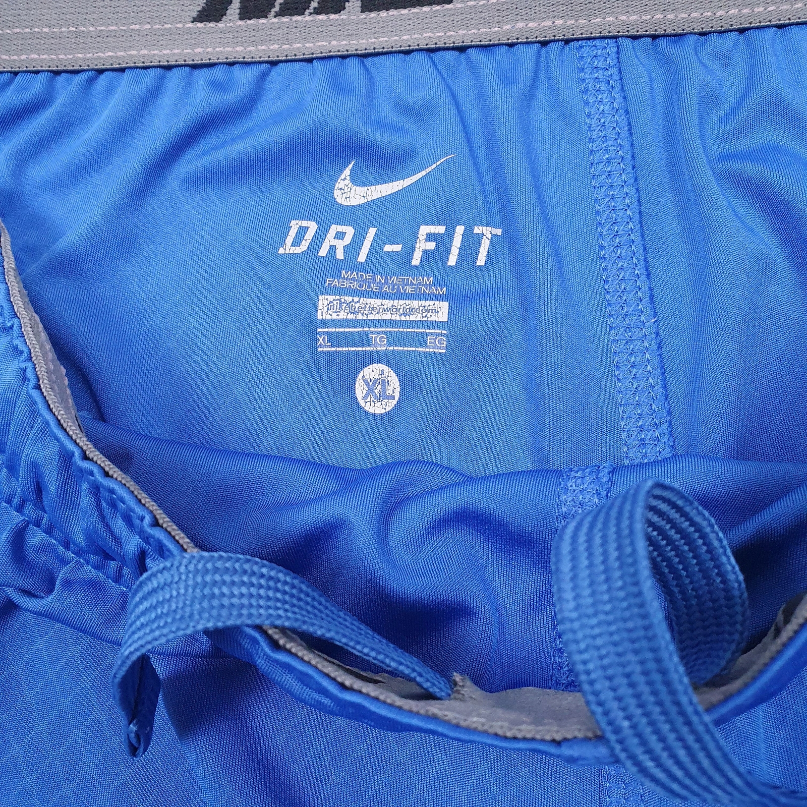 NIKE Dri Fit Active Basketball Blue Sport Shorts Mens W34 image 3