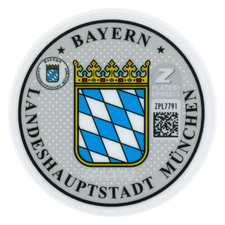 German License Plate Registration Seal and Inspection Replacement Stickers Set