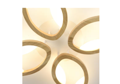 TOZING 29 in. Wooden Modern Novel Leaf Clover Integrated LED