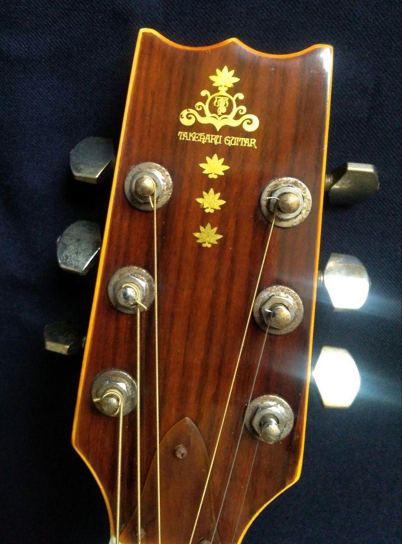 Folk Acoustic Guitar Takeharu WT-250 Natural Made in Japan Folk Acoustic Guitar Takeharu WT-250 Natural Made in Japan