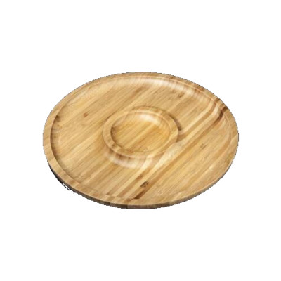 *NEW* wilmax bamboo 2 section platter WL-771043A 8''x8''