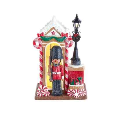 Kurt Adler  Pre-Lit English London Gingerbread Guard House 8'' Table Top