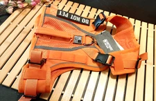 OneTigris Tactical Dog Harness Orange  Do Not Pet No Pull Mesh Service Dog Large