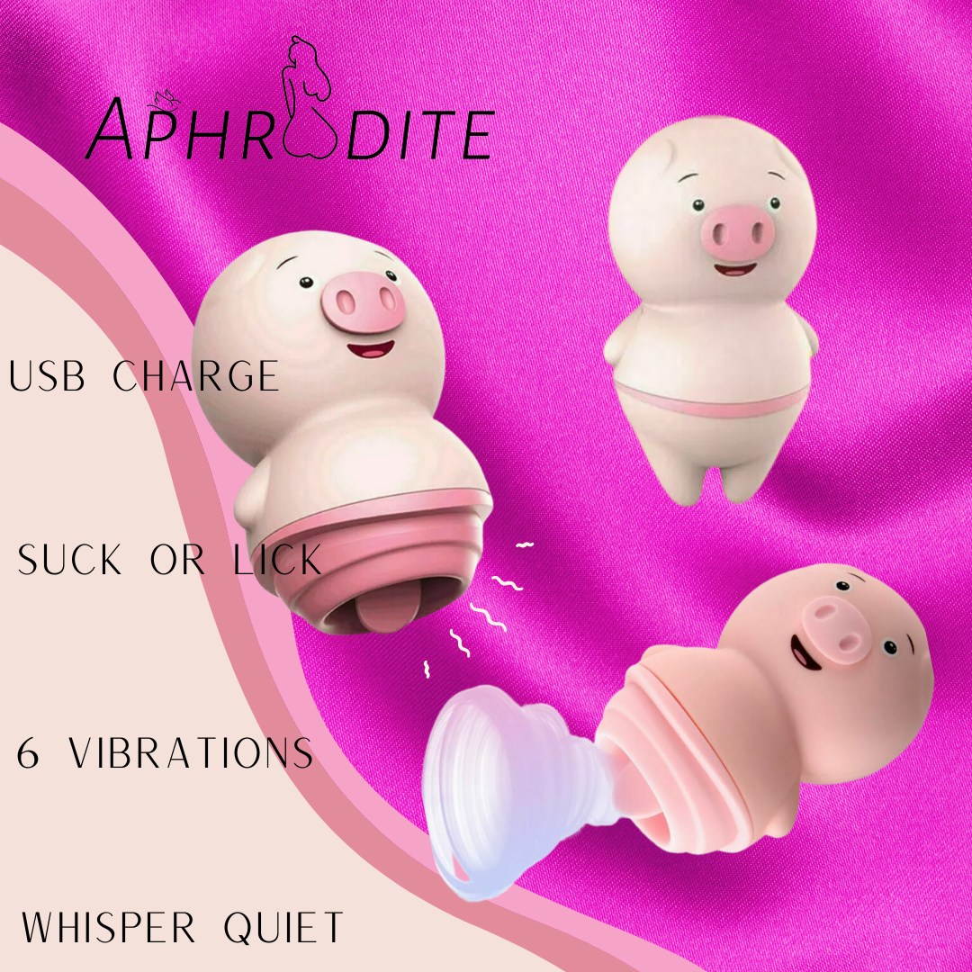 Vibromasseur Point G HEVIDENCIA PIG - Stimulateur Clitoridien Et Anal - Silicone Rose - Neuf