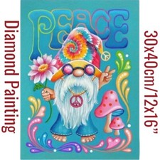 Peace Gnome DIY Full Round Drill 30x40cm Diamond Painting