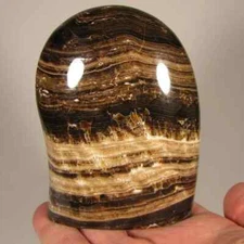 3.9" CHOCOLATE CALCITE Polished Gemstone Freeform - Pakistan