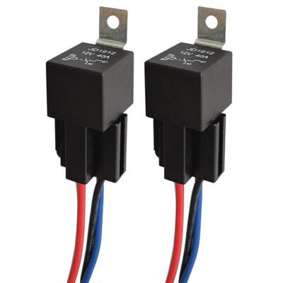 JD1912 Auto Relais Kabelbaum 12V 40A 4 Pin SPST 12AWG Kabelbaum Buchsen mit Kabeln für