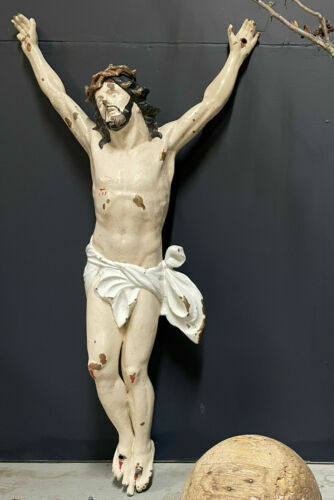 Lot D'objets Religieux Anciens Français - Crucifix, Statues De La Vierge, Etc. - Occasion