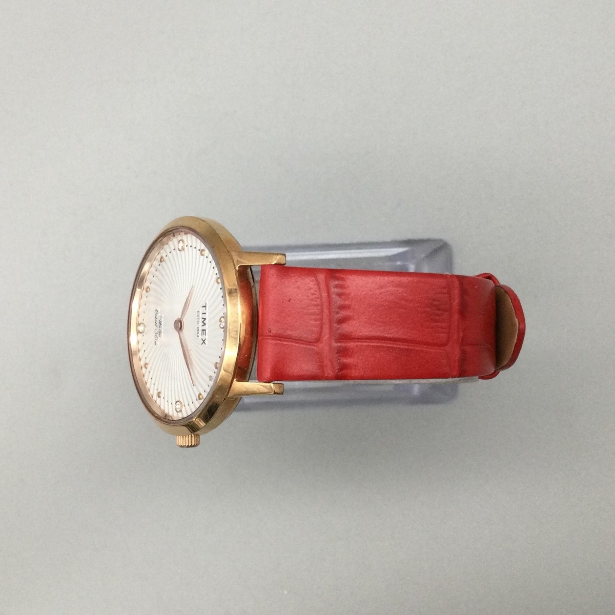 Timex Empera Watch Womens 33mm Rose Gold Red Leather TWEL12701 New Battery Timex Empera Watch Womens 33mm Rose Gold Red Leather  main image 3