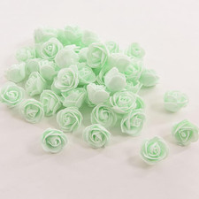 K&uuml;nstliche Mini-Rosen, k&uuml;nstliche Rosen, 3,5 cm, roter Schaumstoff-Rosenkopf f&uuml;r