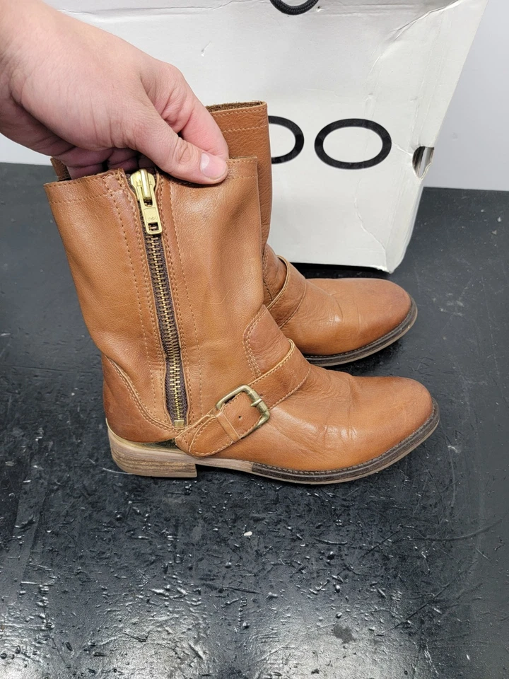 Nice Aldo Burkinafaso Leather Boots Tan Size 8 - Image 4 of 4