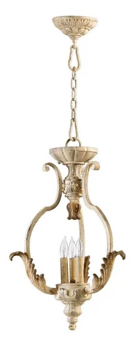 Three Light Persian White Open Frame Foyer Hall Fixture - Picture 1 of 1