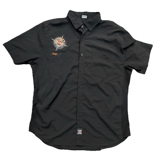 Harley-Davidson Men's Black Short Sleeve Button-Front Work Shirt Size XL