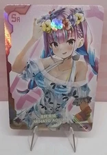 Minato Aqua V TUBER Maiden Party Goddess ACG WAIFU Girl Holo SR-026  Card Flower