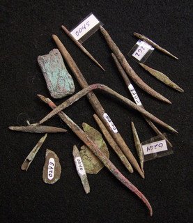 16 AUTHENTIC OLD COPPER CULTURE ARTIFACTS FROM LANGLADE COUNTY WISCONSIN