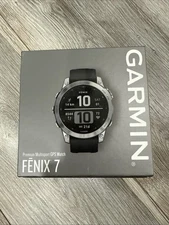 Garmin Fenix 7 Silver GPS Multifunction Watch with Graphite Band 010-02540-00