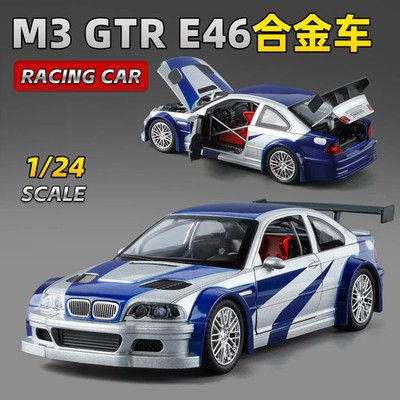  M3 GTR (E46) ミニカー 1:24 BMW M3 GTR E46 Muscle Model Car Sound Light Collectible gift