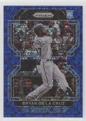 2022 Panini Prizm Blue Donut Circle 169/199 Bryan De La Cruz #11 Rookie RC 4z8